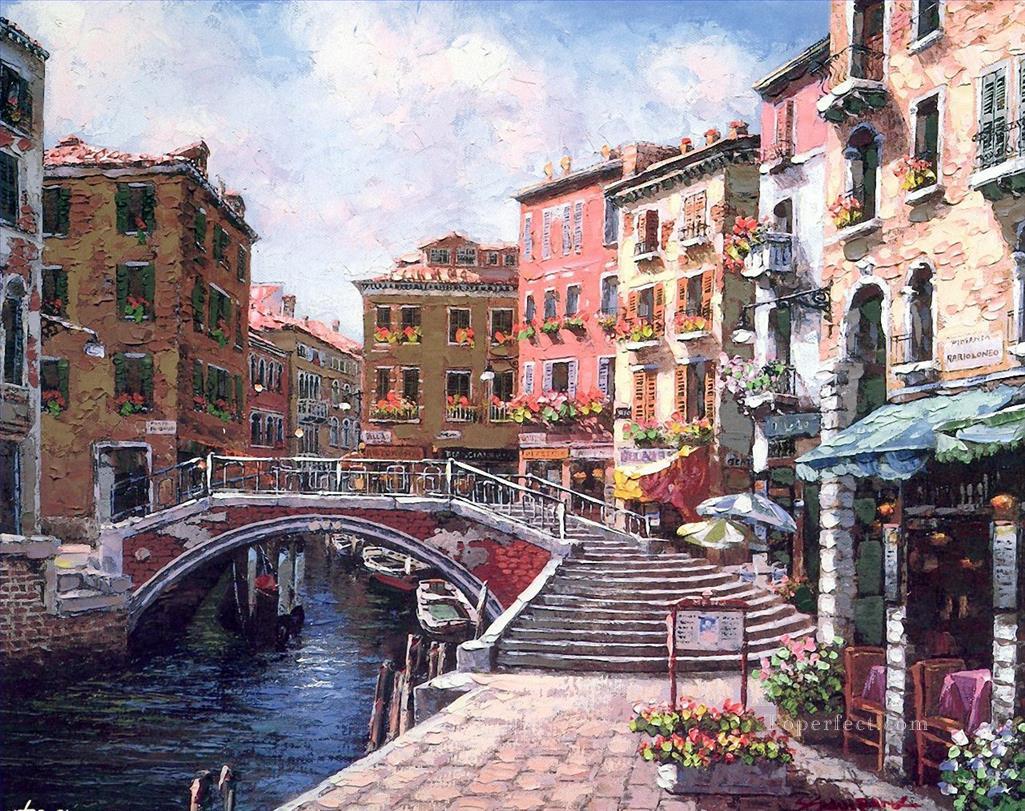 YXJ183aB ヴェネツィアのシーン油絵